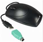CHE-M5450 Mouse (Scroll Wheel, USB and PS/2 Connection - Standard Design) - Color: Black