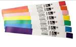 Z-BAND SPLASH, COATED WRISTBAN 1X10 RED 800/ROLL 4RLS/CASE