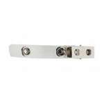 Strap Clip, Clear Vinyl, Nickel Plated Steel-2 Holes