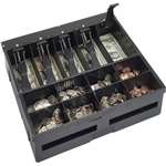 Standard Tray (8 Coin/5 Bill, Black) For The Val-U Line Cash Drawer