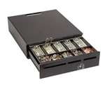 Mediaplus Cash Drawer (Color Matched Front, 3 Slots, 20 Inch, Standard Tray, Multi-Serial, Random Lock And No Bell) - Color: Black