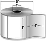350968 DIRECT THERMAL PAPER LABEL 4X4 1-ID 4-OD PERF 8 ROLLS/CS