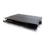 Q-Series 1U 3-Panel Rackmount Fiber Optic Enclosure    Black