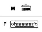 Digi International 76000199 Digi Rj-45/Db-25 Female 48In S Traight Thru Dev Srvr Cable