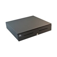 Series 4000 Cash Drawer (Painted Front With Dual Media Slots, 520 Multipro Interface, 18 Inch X 16 Inch) - Color: Black