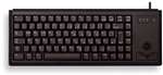 Cherry G84-4420Lpbeu-2 G84-4420 General Purpose Keyboard (Ultraslim, Intl, 83 Key Layout, Optical Track Ball, Ps/2) - Color: Black