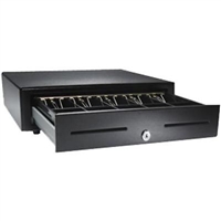 Vasario Cash Drawer (Painted Front With Dual Media Slots, 320 Multipro Interface And 16 Inch X 16 Inch) - Color: Black