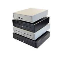 Vasario Cash Drawer (Painted Front with Dual Media Slots, 484A SerialPRO II Interface, B5 Till and 16 Inch x 18 Inch) - Color: Black