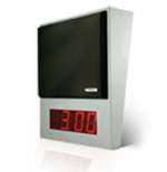 Valcom Vip-411A-Ds-Ic Ip Speaker Surface Mt W Digita L Clock - Gray